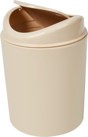 Контейнер для мусора 1 л с крышкой цвет бежевый