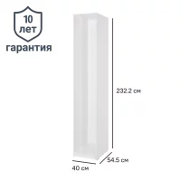 Каркас шкафа Лион 40x232.2x54.5 см ЛДСП цвет белый с петлями