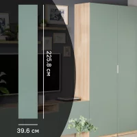Дверь для шкафа Лион София грин 39.6x225.8x1.8 см ЛДСП цвет зеленый