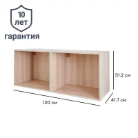 Каркас шкафа Лион 120x51.2x41.7 см ЛДСП цвет дуб комано с петлями