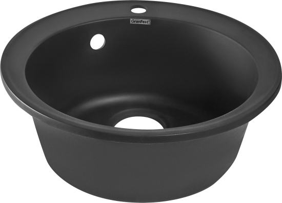 Мойка для кухни врезная Granfest Quarz GF-Z-08 47.9x47.9 см глубина чаши 18 см кварц цвет чёрный