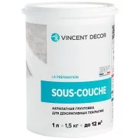Укрывная краска-грунт для декоративных штукатурок VINCENT DECOR 1л