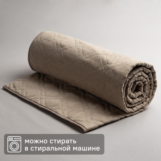 Покрывало Бельвита 220x240 см замша цвет бежевый