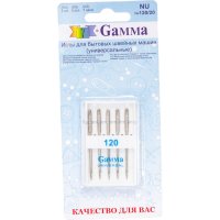 Иглы для бытовых швейных машин универсальные Gamma NU №120/20
