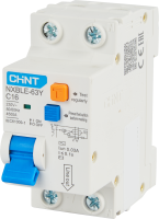 Дифференциальный автомат CHINT NXBLE-63Y 1P N C16 A 30 мА 4.5 кА AC