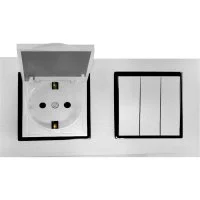 Трехклавишный выключатель + розетка Vesta Electric Комплект-2