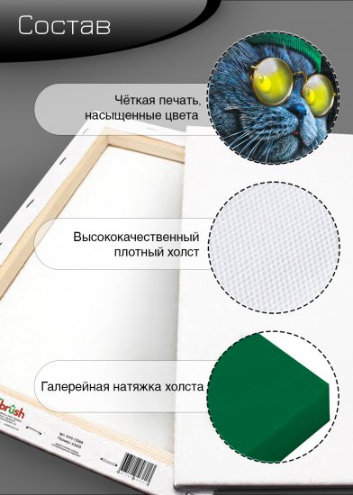 Картина на холсте Смайлик 40x50 см