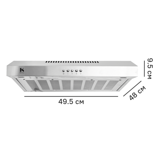 Вытяжка плоская Kitll KCH 5301 50 см цвет хром