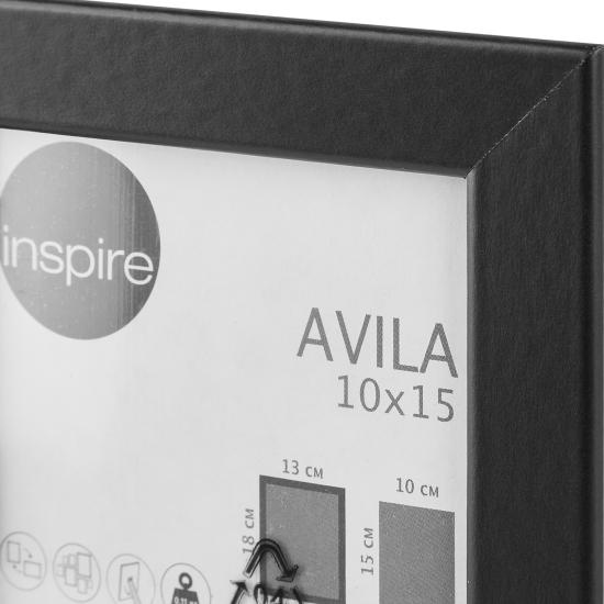 Рамка Inspire Avila 10x15 см МДФ цвет черный