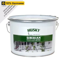 Краска для дерева Husky Siberian моющаяся полуматовая цвет белый 9 л