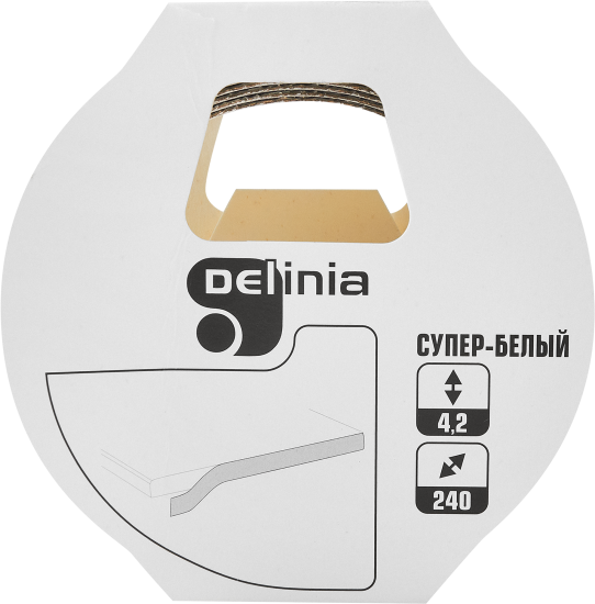 Кромка с клеем для столешницы Delinia серия Супер-белый 240x4.2 см