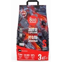 Кусковой древесный уголь 800 Degrees Долгое Горение