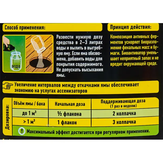 Биоактиватор для дачных туалетов и выгребных ям Expel 750 мл