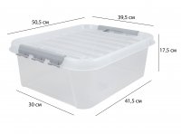 Ящик Профи Комфорт 50x17.5x39 см 23 л полипропилен с крышкой цвет прозрачный
