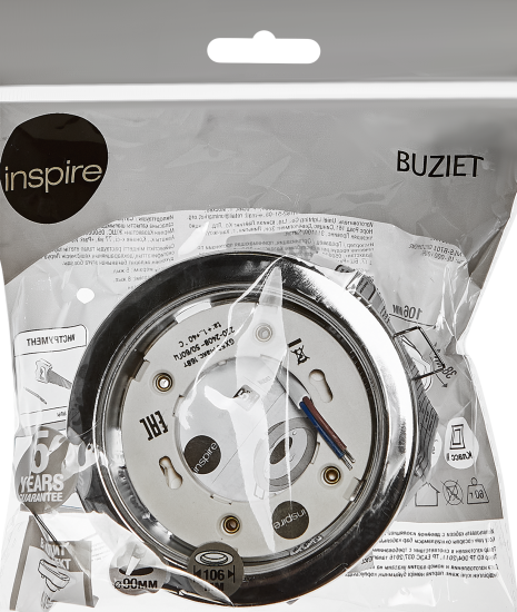 Спот встраиваемый Inspire Buziet GX53 под отверстие 90 мм цвет хром
