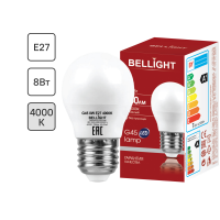 Лампа светодиодная Bellight E27 175-250 В 8 Вт шар 750 лм нейтральный белый цвет света