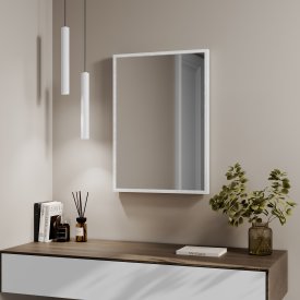 Зеркало декоративное Inspire Вега прямоугольное 50x70 см цвет белый антик