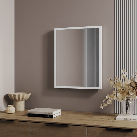 Зеркало декоративное Inspire Basic прямоугольное 40x50 см цвет белый