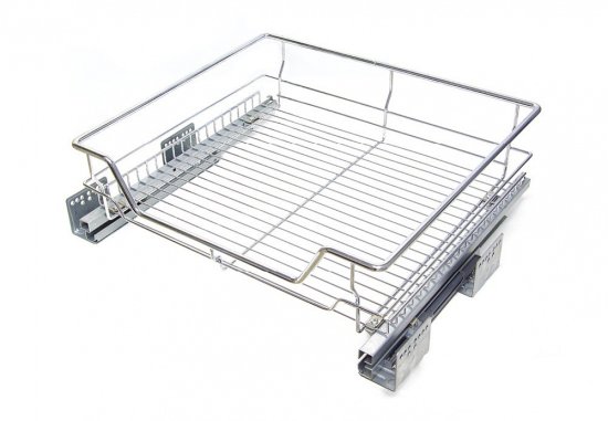 Корзина с выдвижным механизмом Jet 56x41x13 см цвет хром
