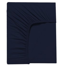 Простыня Inspire 200x220 см сатин на резинке цвет темно-синий