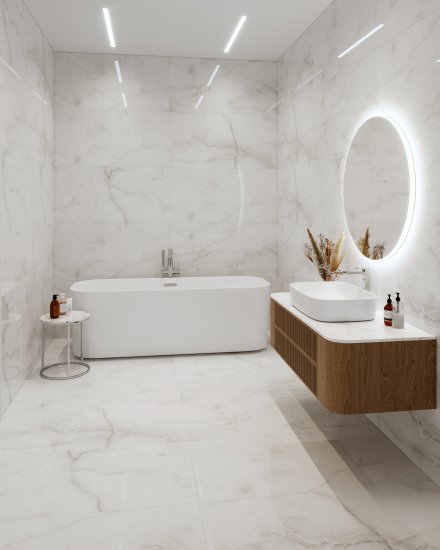 Керамогранит Incolor Sicilia 60x120x0.8 см 1.44 м² полированный цвет белый