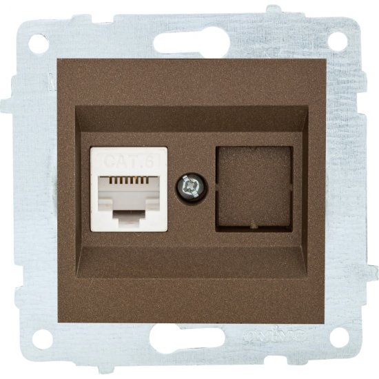 Механизм компьютерной 1-местной розетки rj45 OVIVO CAT6