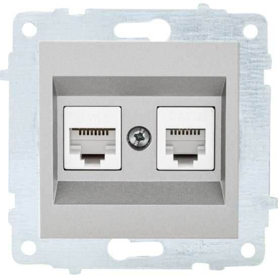 Механизм компьютерной 2-местной розетки rj45 OVIVO CAT6