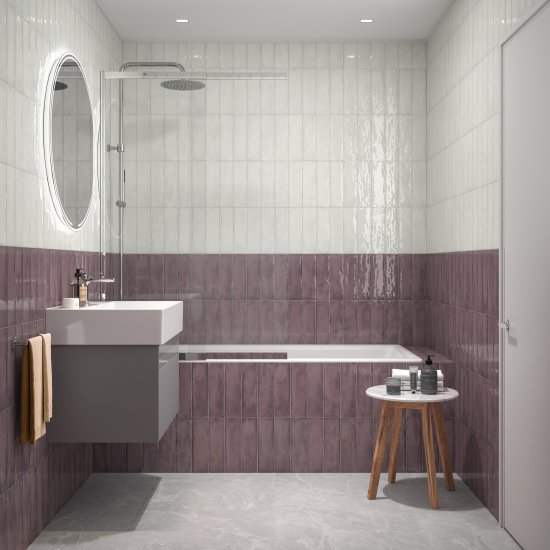 Плитка настенная Kerama Marazzi Монпарнас 8.5x28.5 см 1.07 м² глянцевая цвет белый