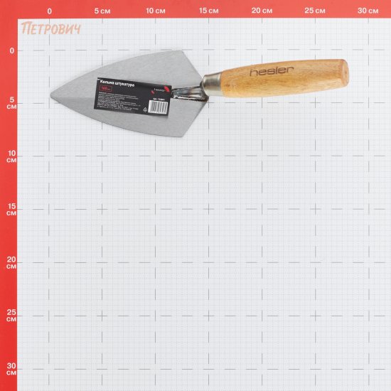 Кельма штукатура Hesler/Wenzo 160 мм с деревянной ручкой