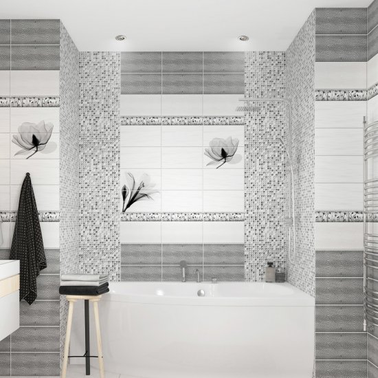 Стеновая панель ПВХ Artens Нимфея магнолия 2700x375x8 мм 1.012 м²