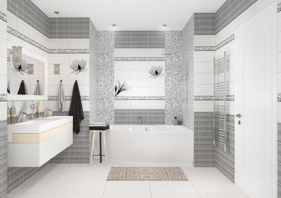 Стеновая панель ПВХ Artens Нимфея магнолия 2700x375x8 мм 1.012 м²