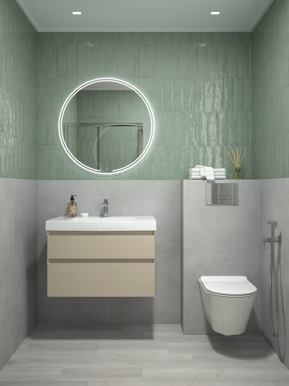 Плитка настенная Kerama Marazzi Монпарнас 8.5x28.5 см 1.07 м² глянцевая цвет зеленый