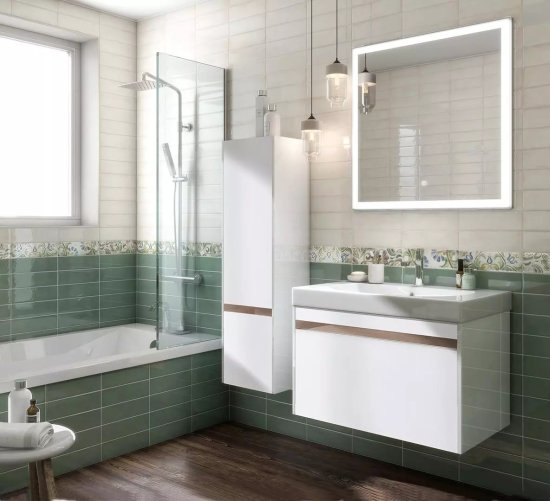 Плитка настенная Kerama Marazzi Монпарнас 8.5x28.5 см 1.07 м² глянцевая цвет зеленый