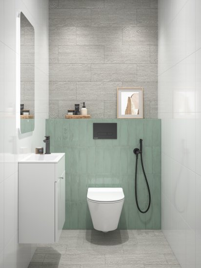 Плитка настенная Kerama Marazzi Монпарнас 8.5x28.5 см 1.07 м² глянцевая цвет зеленый