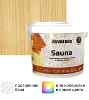 Лак для полов, стен, потолков в банях акрилатный Akvateks Sauna цвет прозрачный полуматовый 0.9 л