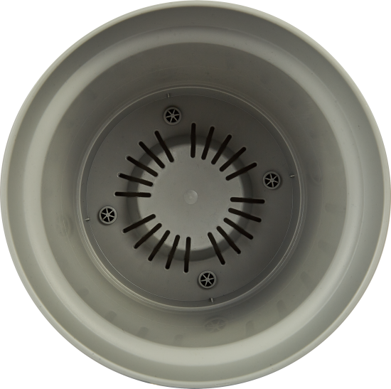 Горшок цветочный Homwer Mint ø185 h14.2 см v2.3 л пластик серый