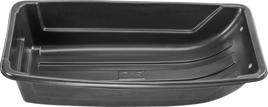 Сани-волокуши с люверсами п/эт 120x60x25см черные С-3