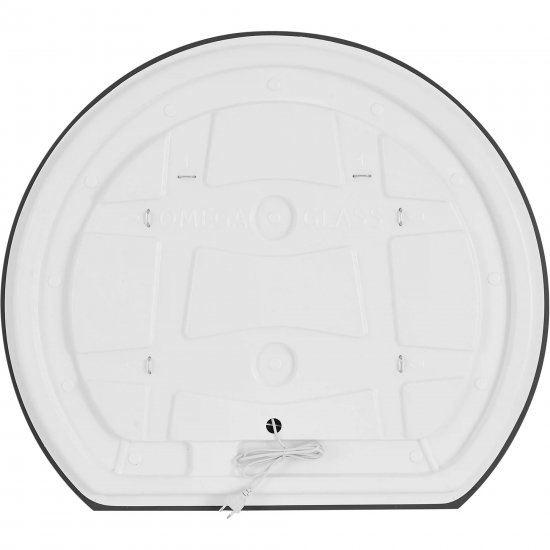 Зеркало для ванной Omega Glass Эклипс SD45 с подсветкой 78x90 см 1/2 круга