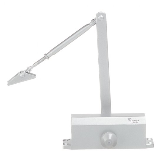 Доводчик дверной Corsa Deco (40-60 кг) серебро