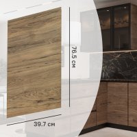 Фасад кухонного шкафа Токио 39.7x76.5 см DELINIA ID ЛДСП цвет темное дерево