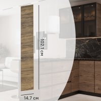 Фасад кухонного шкафа Токио 14.7x102.1 см DELINIA ID ЛДСП цвет темное дерево