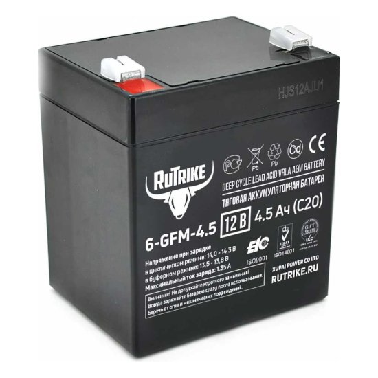 Тяговый аккумулятор Rutrike 6-GFM-4,5