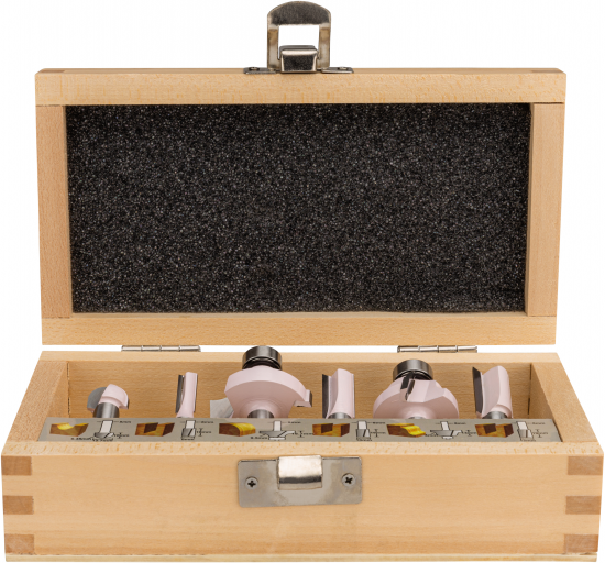 Набор фрез по дереву Makita D-53540 хвостовик 8 мм, 6 шт.