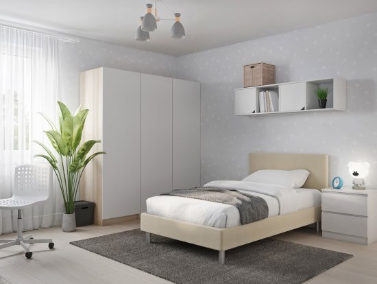 Дверь для шкафа Лион 59.4x225.8x1.6 см ЛДСП цвет белый лак