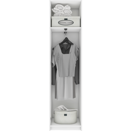 Шкаф распашной Турин Лайт с 1 дверью 50x200.6x37.2 см ЛДСП цвет белый