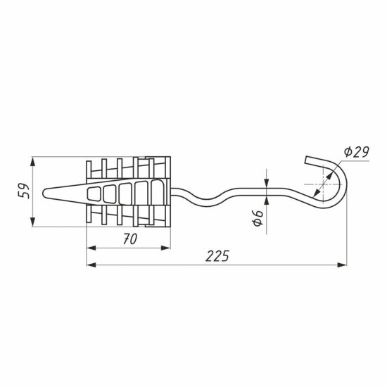 Зажим анкерный для СИП-4 Нилед 2х16/4х25 PAC 25 клиновой