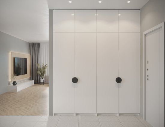 Дверь для шкафа Лион 39.6x225.8x1.6 см ЛДСП цвет белый лак