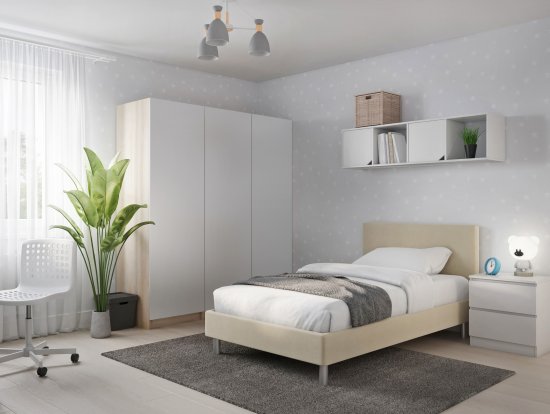 Дверь для шкафа Лион 39.6x225.8x1.6 см ЛДСП цвет белый лак