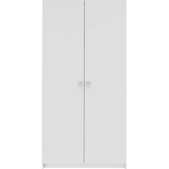 Шкаф распашной Турин Лайт с 2 дверями 100x200.6x37.2 см ЛДСП цвет белый