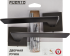 Дверные ручки Puerto Slim Латте без запирания цвет матовый черный никель